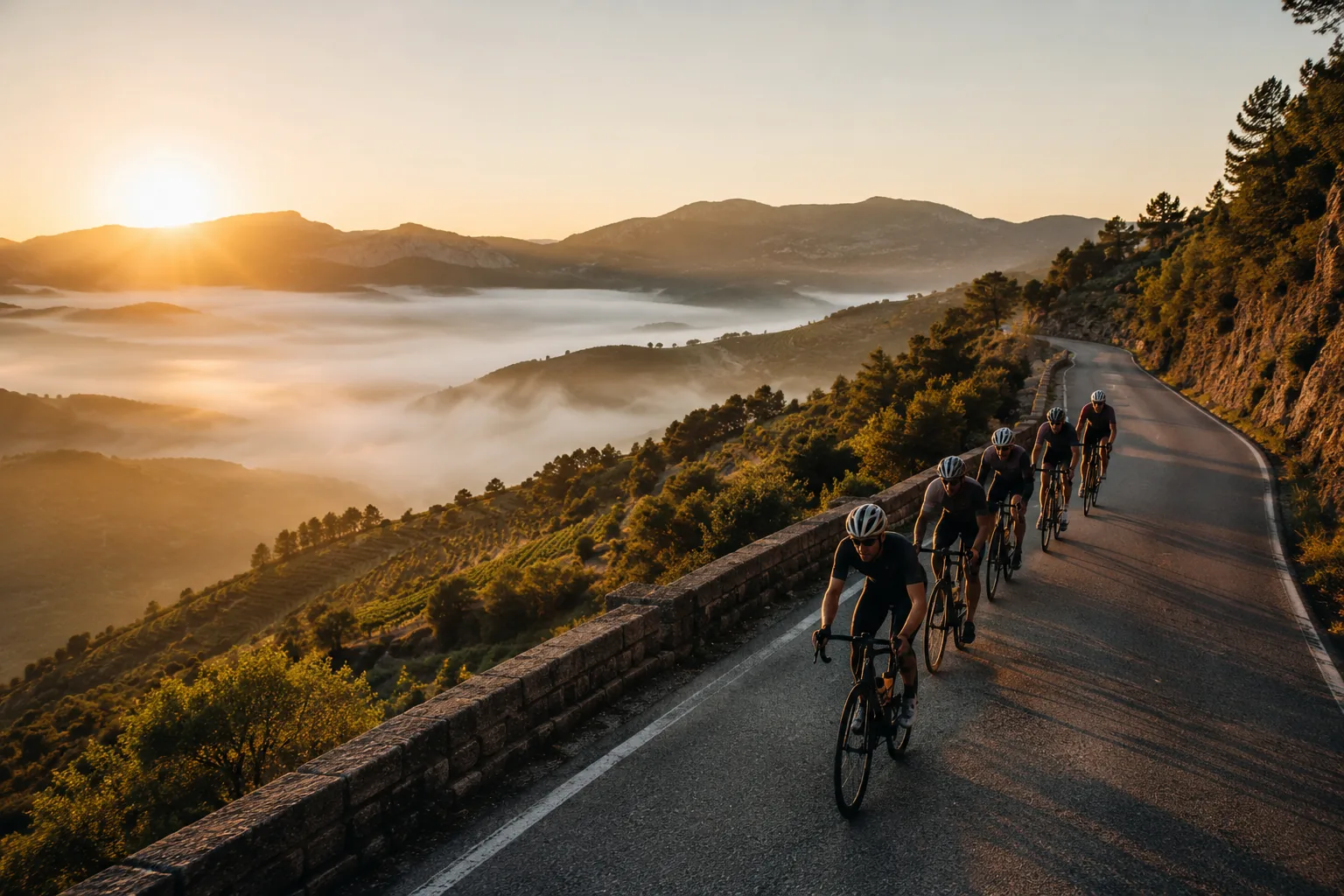 Ciclista en descenso